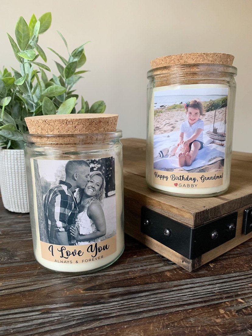 Personalized Photo Soy Candle Cozy Light Candle Co.