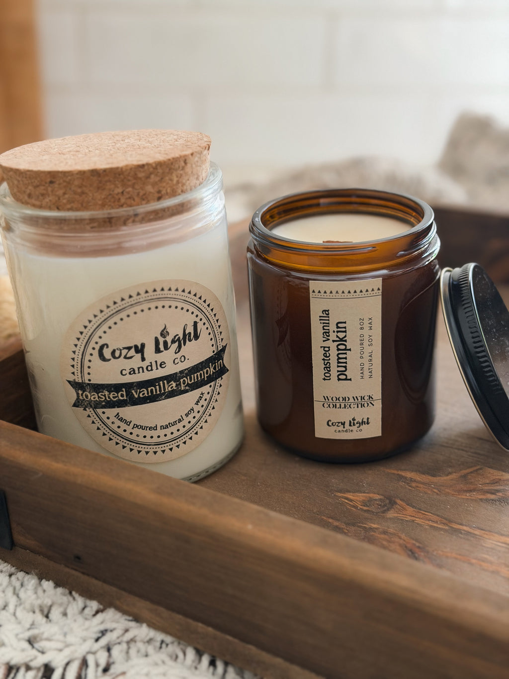 TOASTED VANILLA PUMPKIN Wood Wick Candle