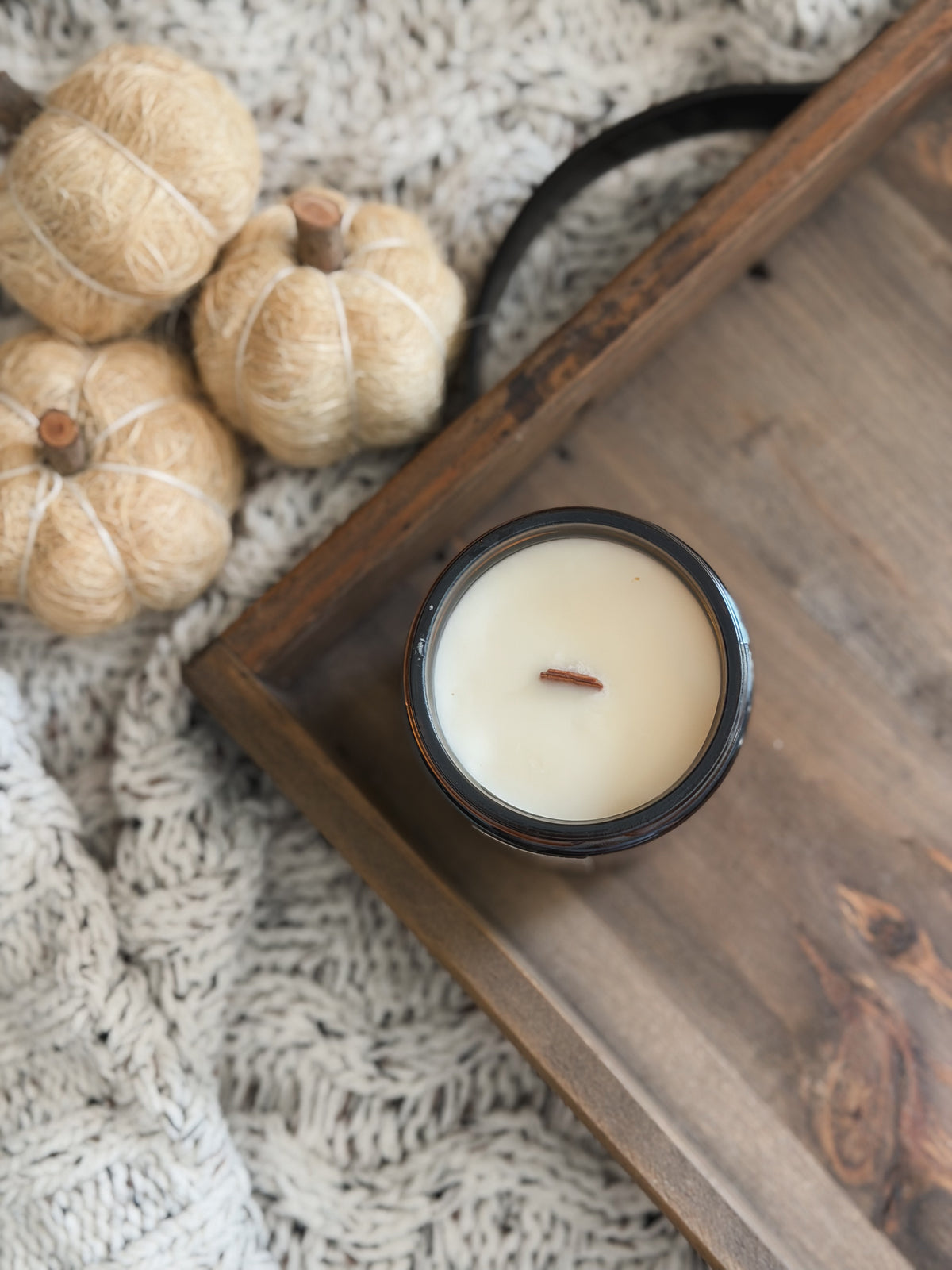 TOASTED VANILLA PUMPKIN Wood Wick Candle
