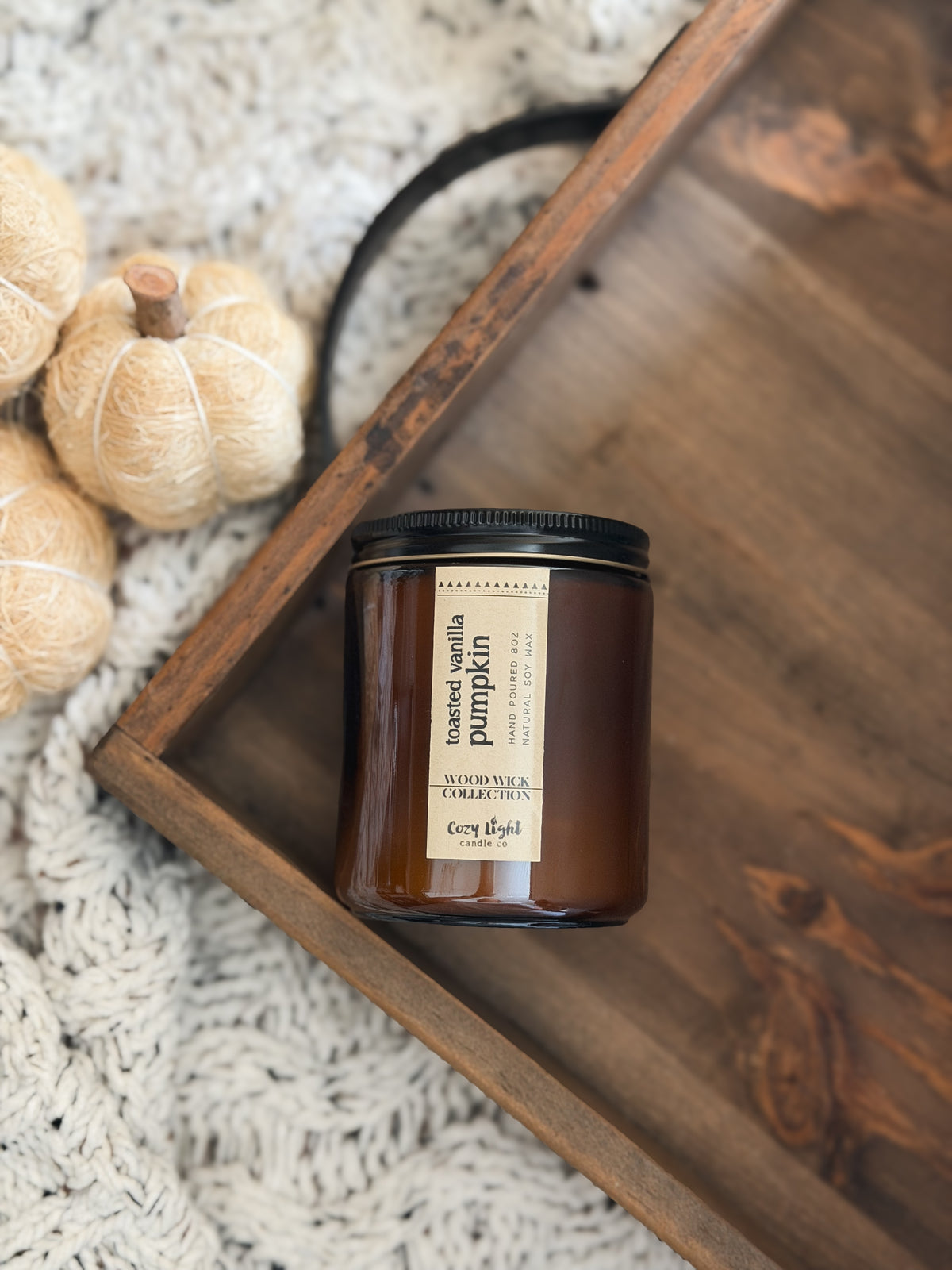TOASTED VANILLA PUMPKIN Wood Wick Candle