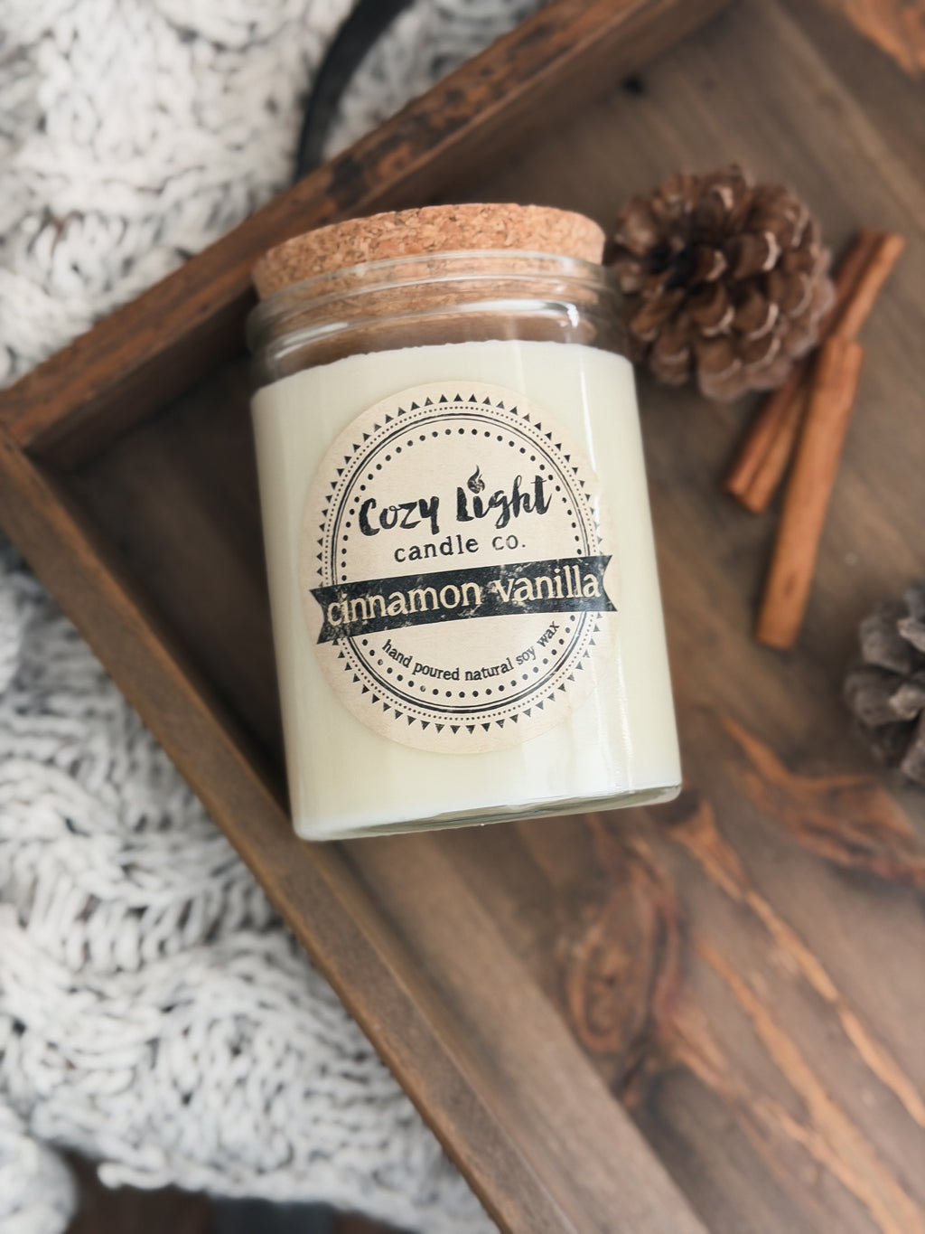 CINNAMON VANILLA Soy Candle
