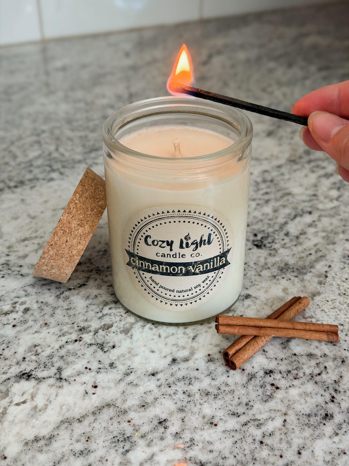 CINNAMON VANILLA Soy Candle