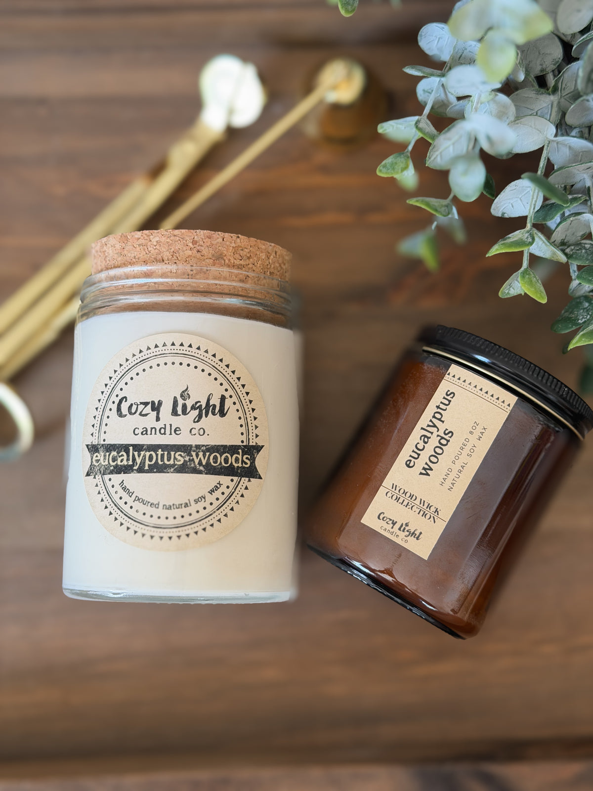 EUCALYPTUS WOODS Wood Wick Candle