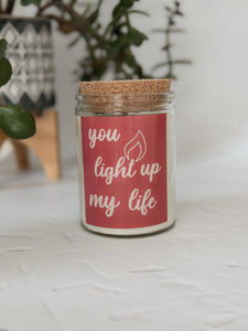Valentine's Day Love Message Soy Candle