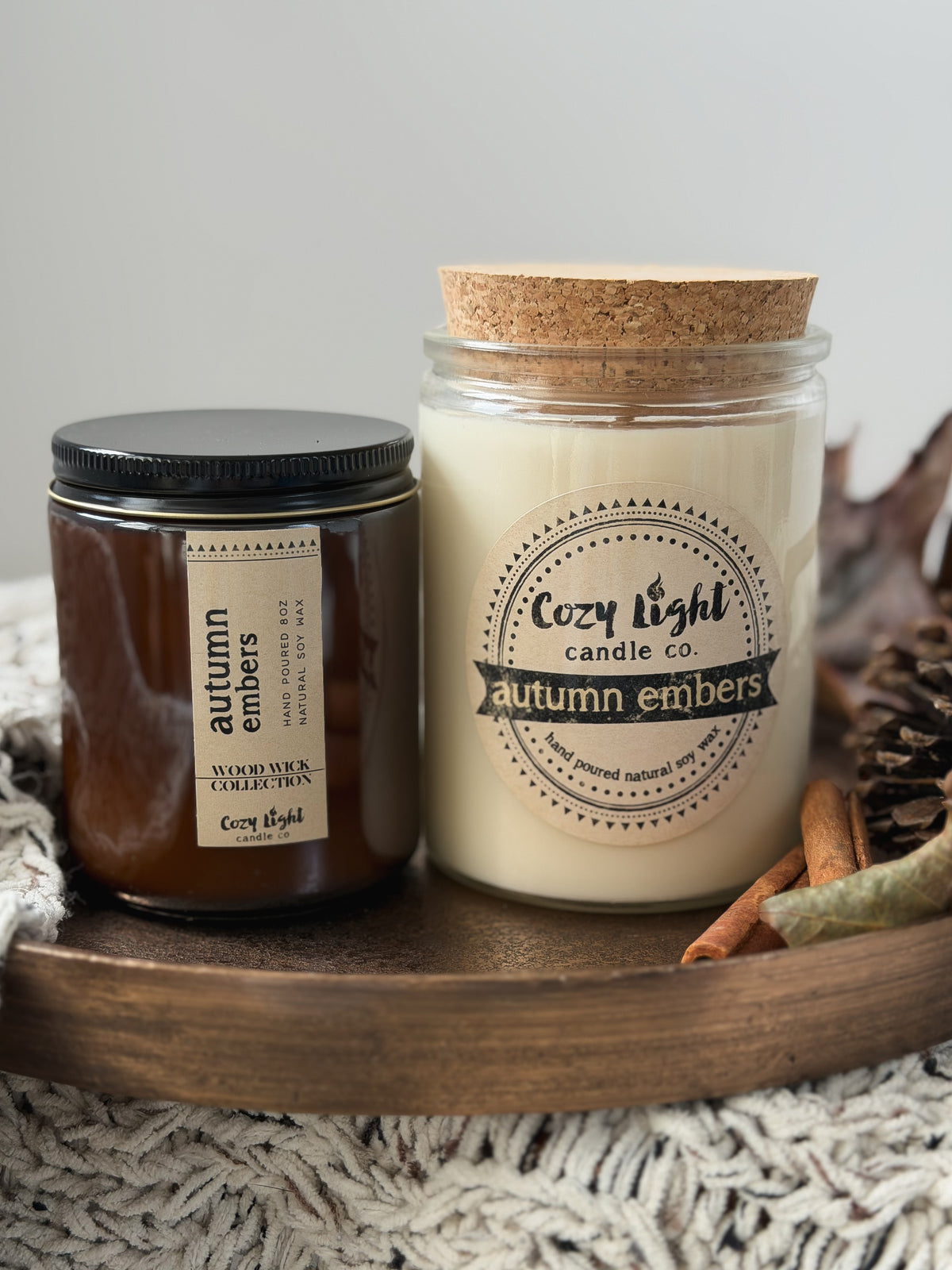 AUTUMN EMBERS Wood Wick Candle