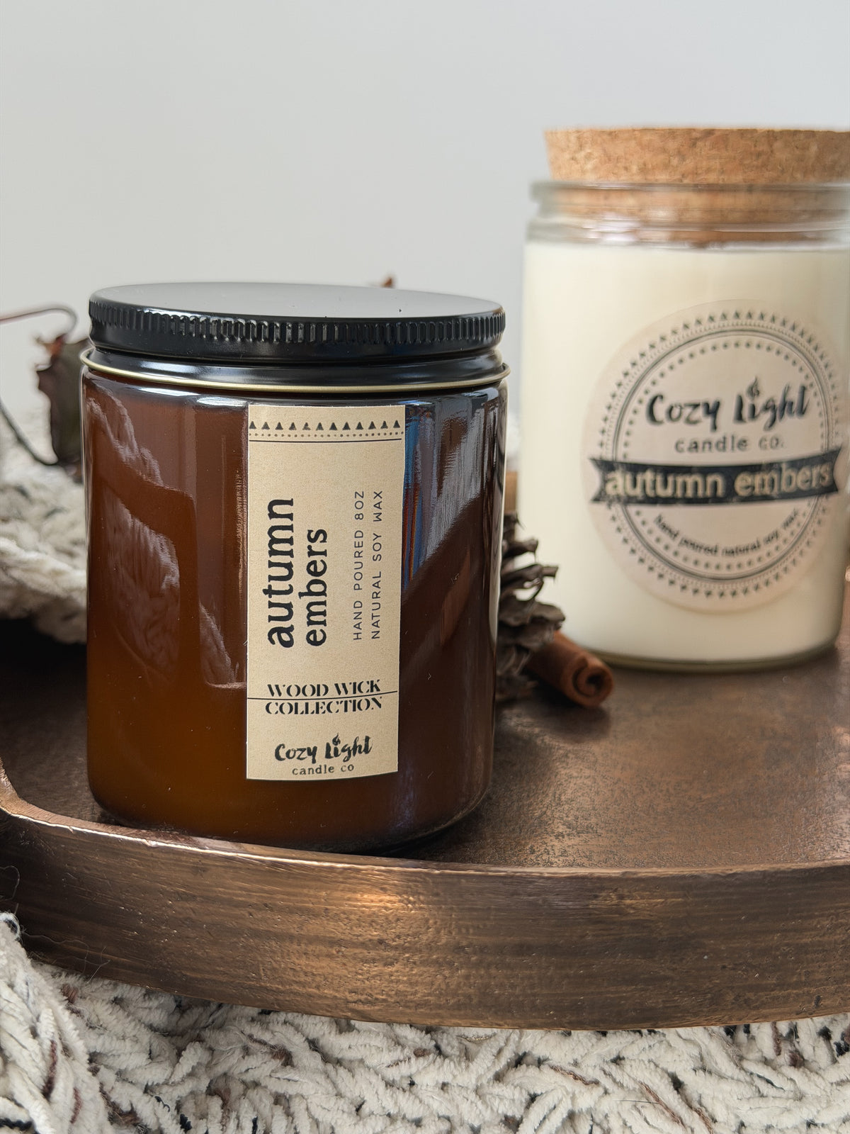 AUTUMN EMBERS Wood Wick Candle