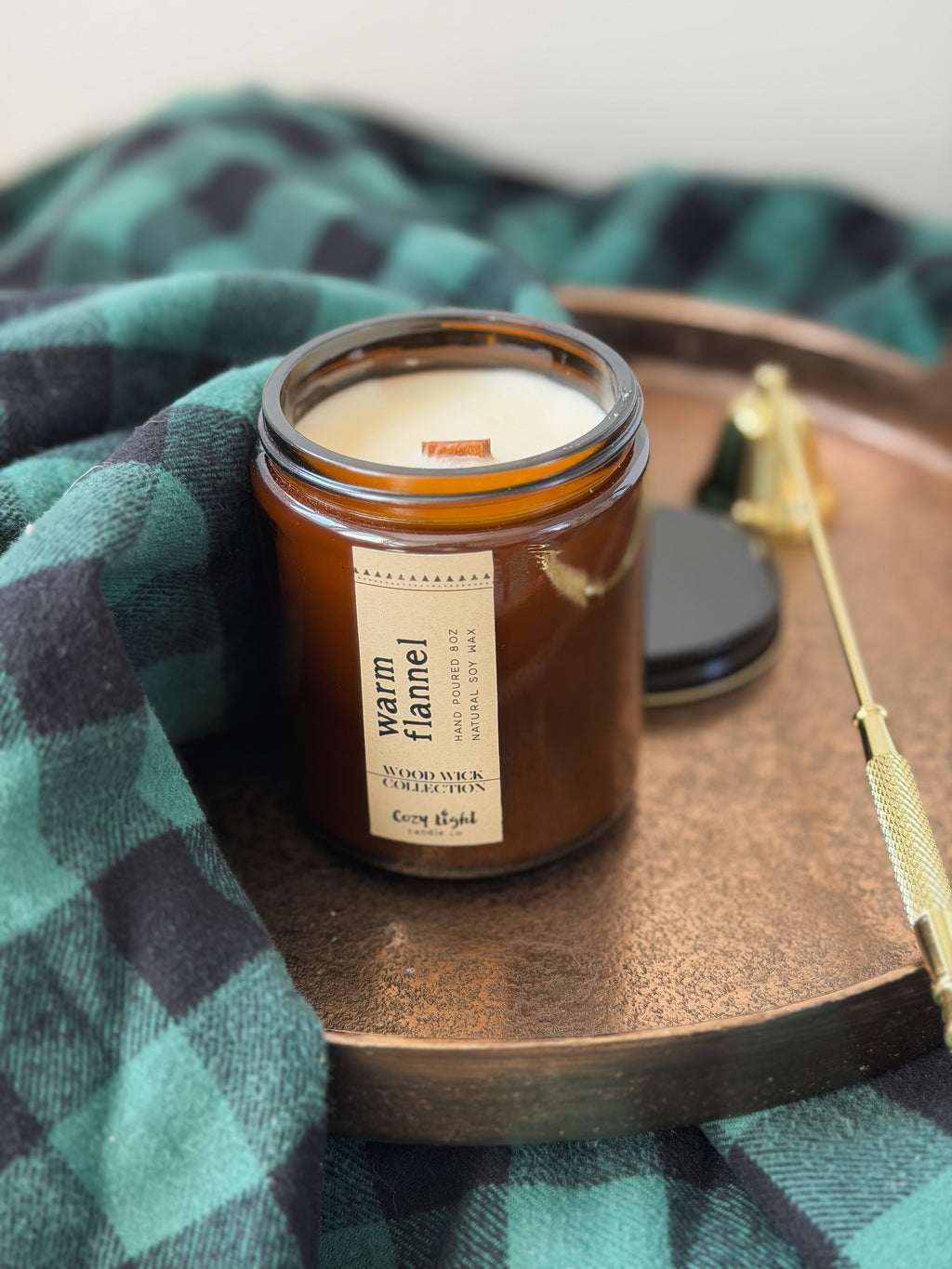 WARM FLANNEL Wood Wick Candle