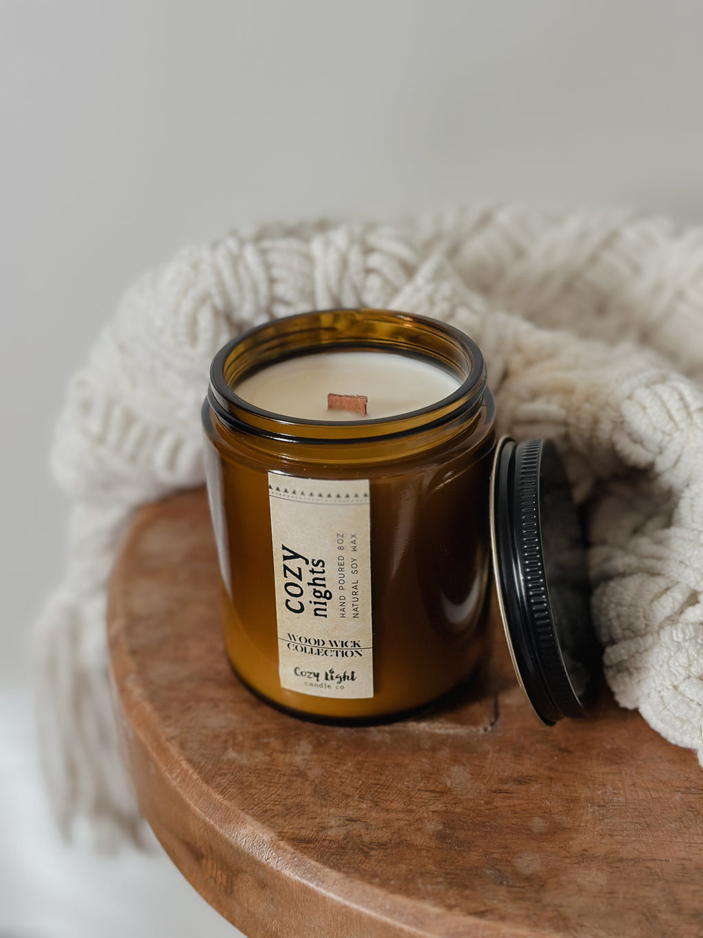 COZY NIGHTS Wood Wick Candle