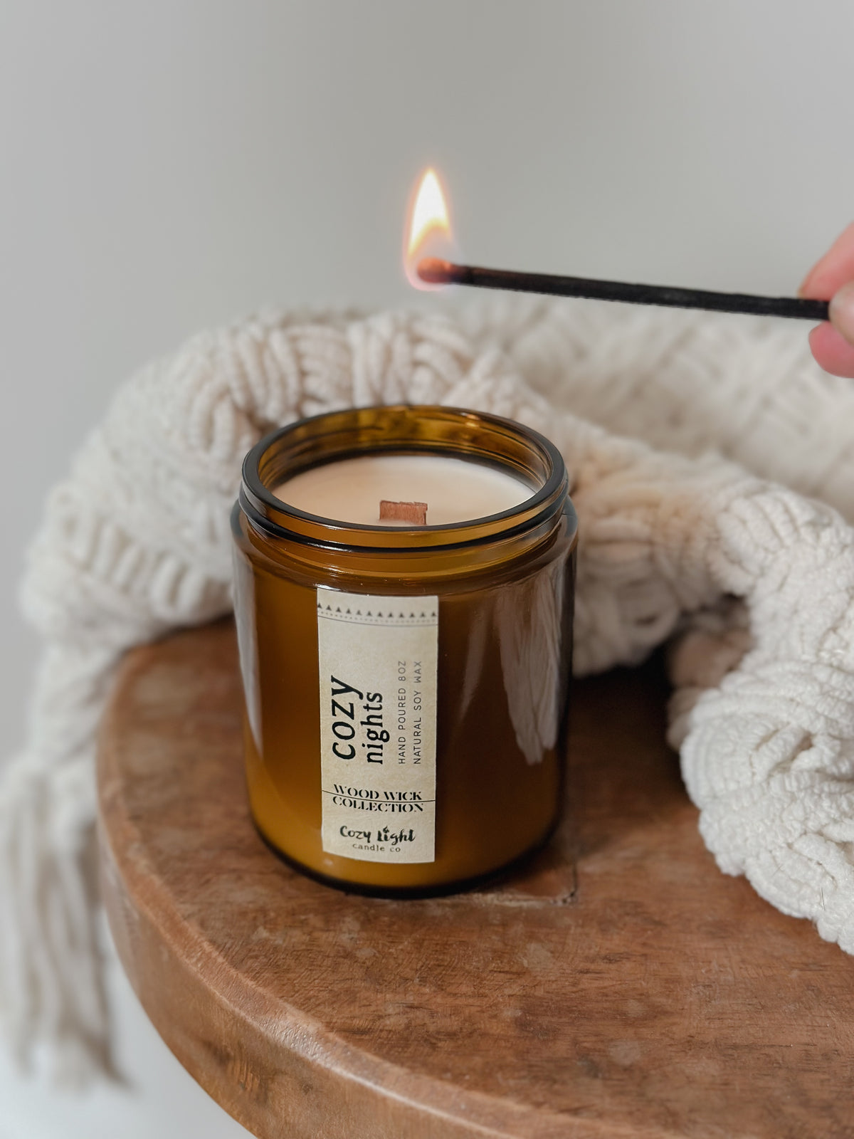 COZY NIGHTS Wood Wick Candle