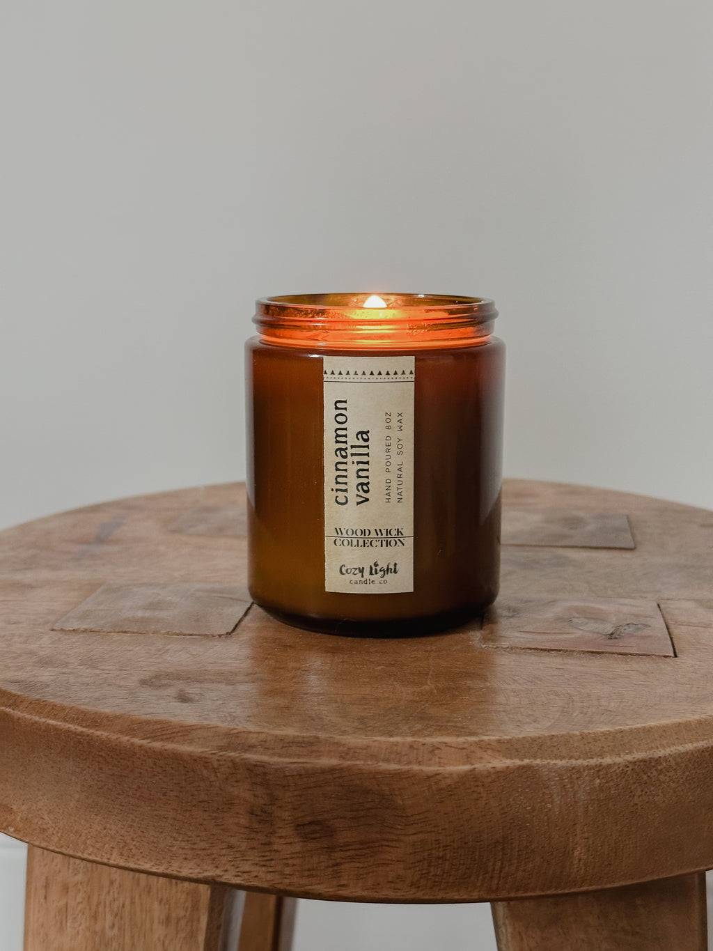 CINNAMON VANILLA Wood Wick Candle