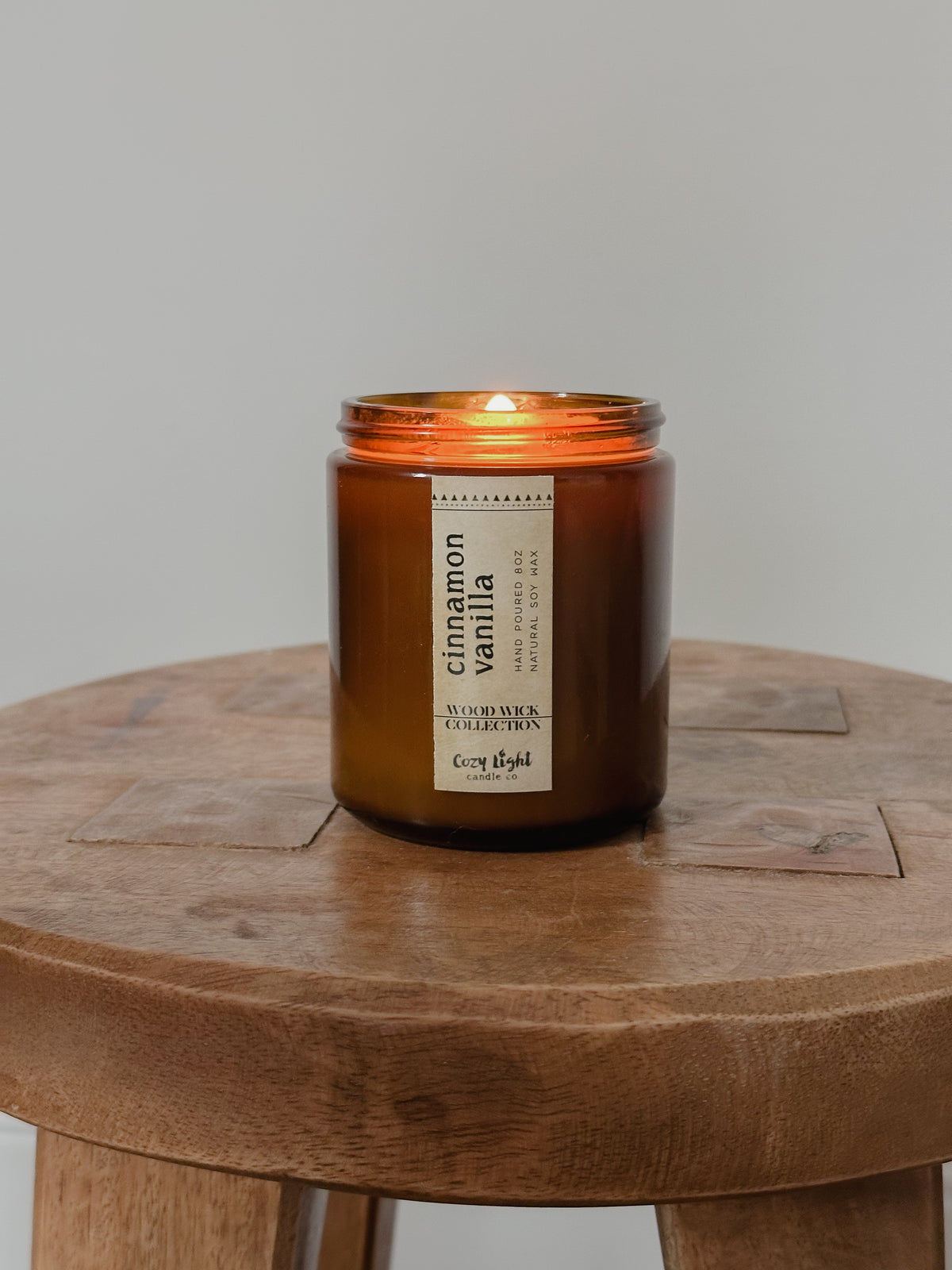 CINNAMON VANILLA Wood Wick Candle