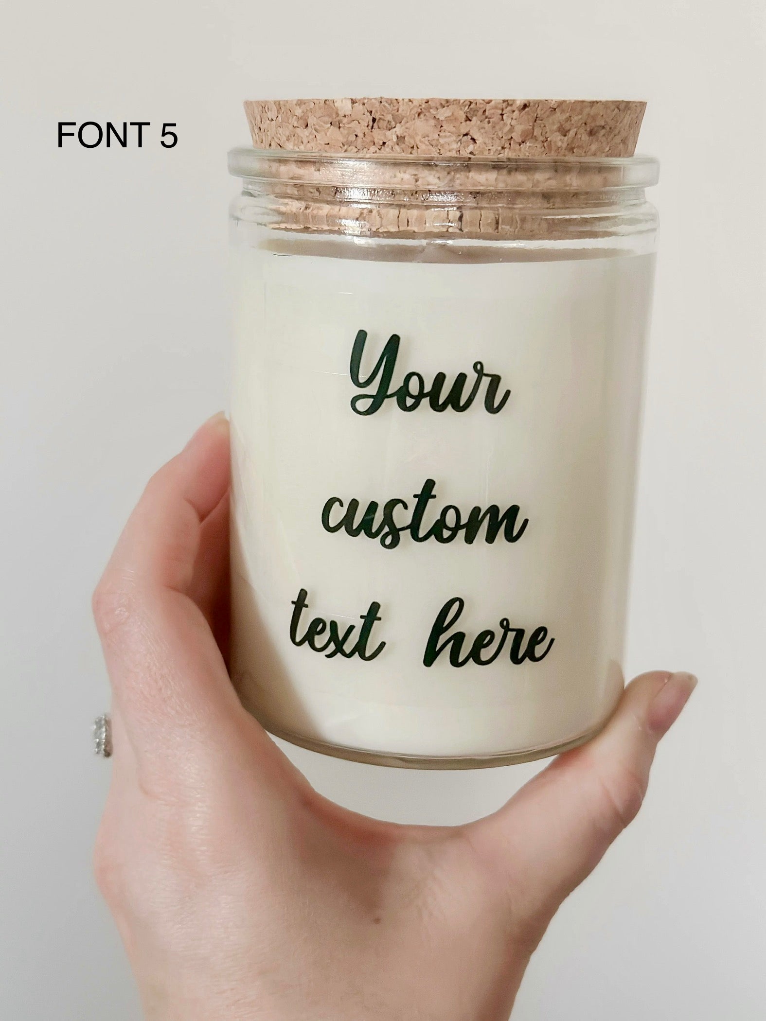 Your Custom Text Soy Candle