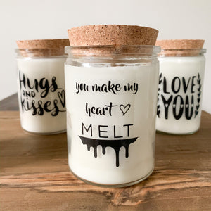 Love Message Personalized Soy Candles