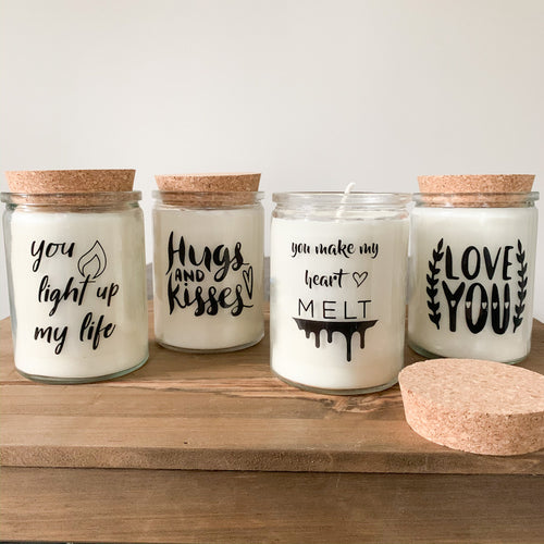 Love Message Personalized Soy Candles