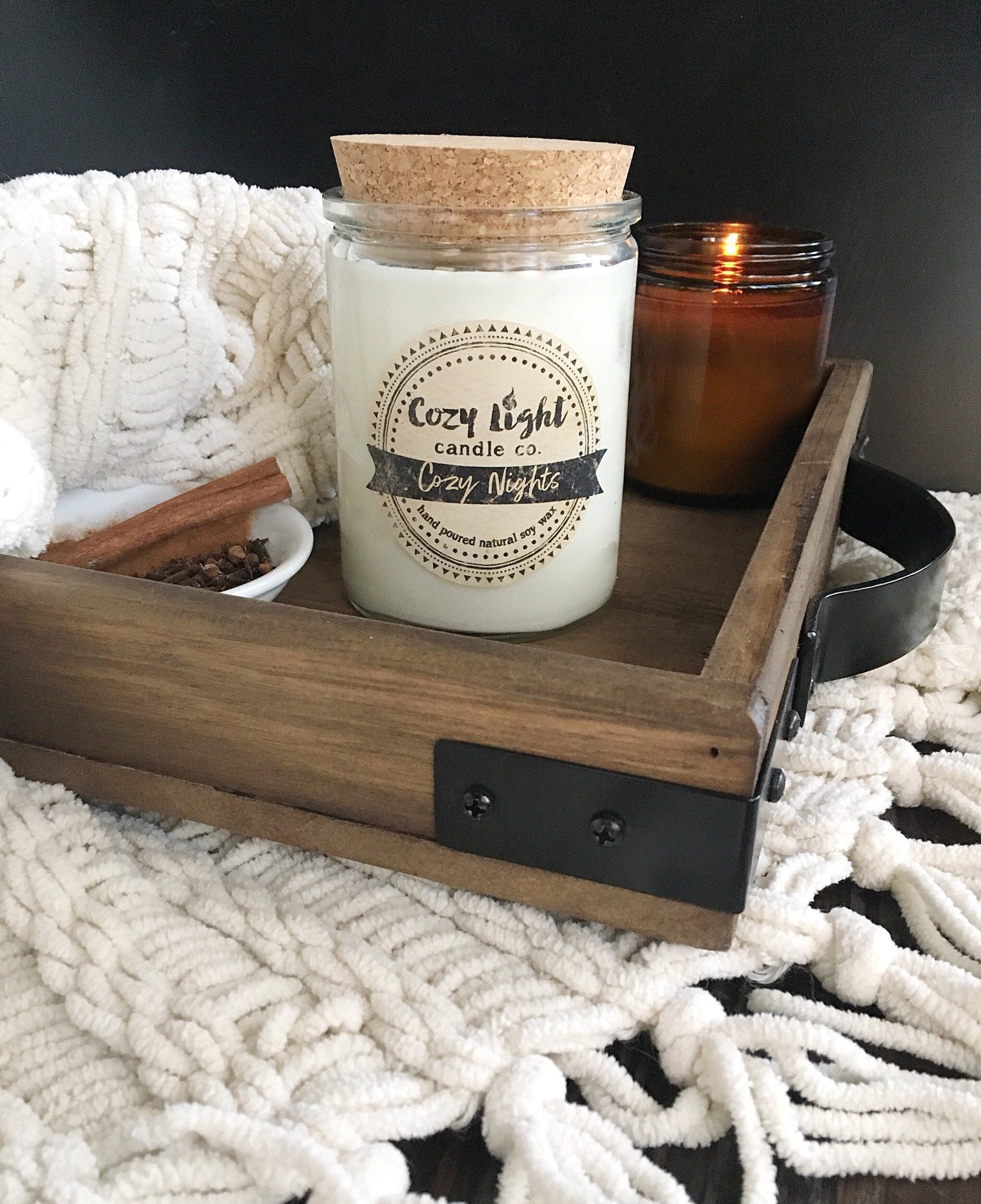 COZY NIGHTS Wood Wick Candle – Cozy Light Candle Co.